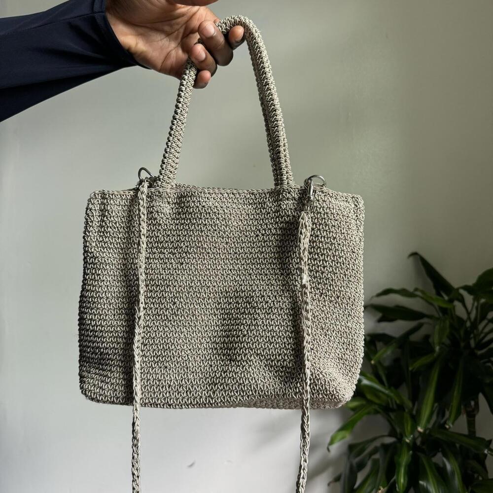 Vintage Floral Knit Crossbody/hand Bag‎ - Picture 7 of 8